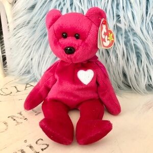 TY Beanie Baby,‎ Valentina, Valentines, Bear, Vintage, 1999, Nice Condition